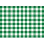 Toalha Xadrez Verde  Branca 1,50 x 1,50